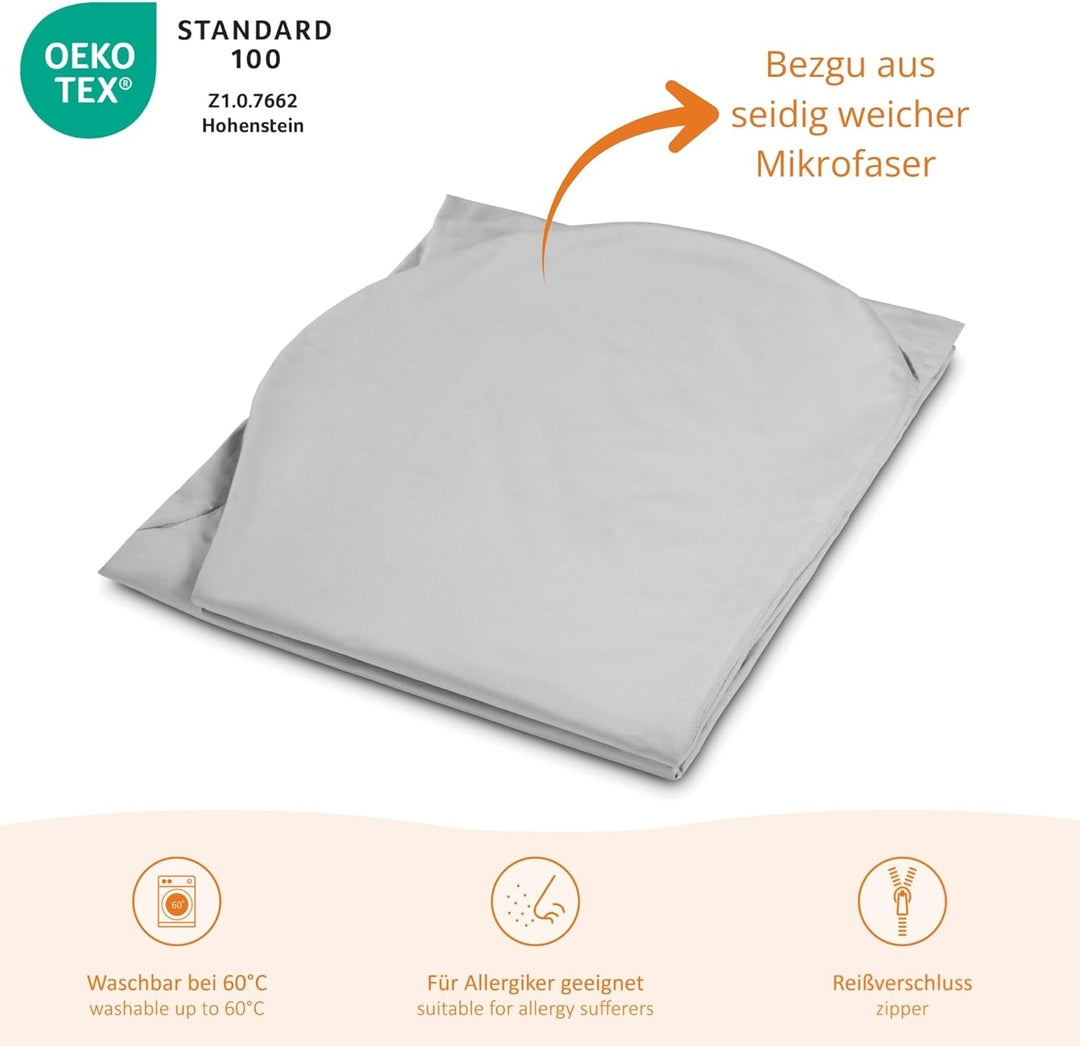 sleepling Schwangerschaftskissen Seitenschläferkissen, Bodypillow U-Form Kissen Bezug Mikrofaser (ab