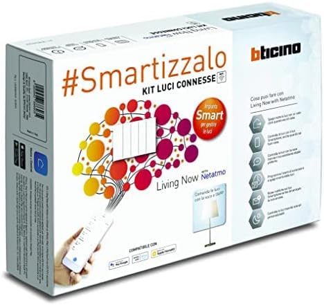 BTicino, Living Now Smart Licht-Set SKW3601KIT, zum Ein- und Ausschalten der Lichter über App oder m