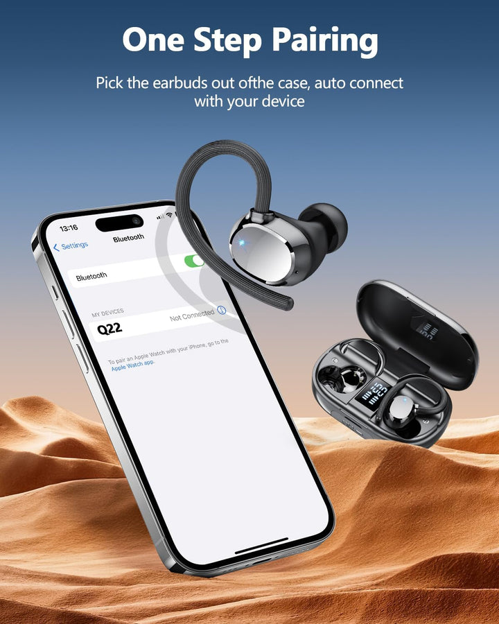 Bluetooth Kopfhörer Sport, 2026 in Ear Kopfhörer Kabellos Bluetooth 5.3 mit HD Mic, Herausragender S