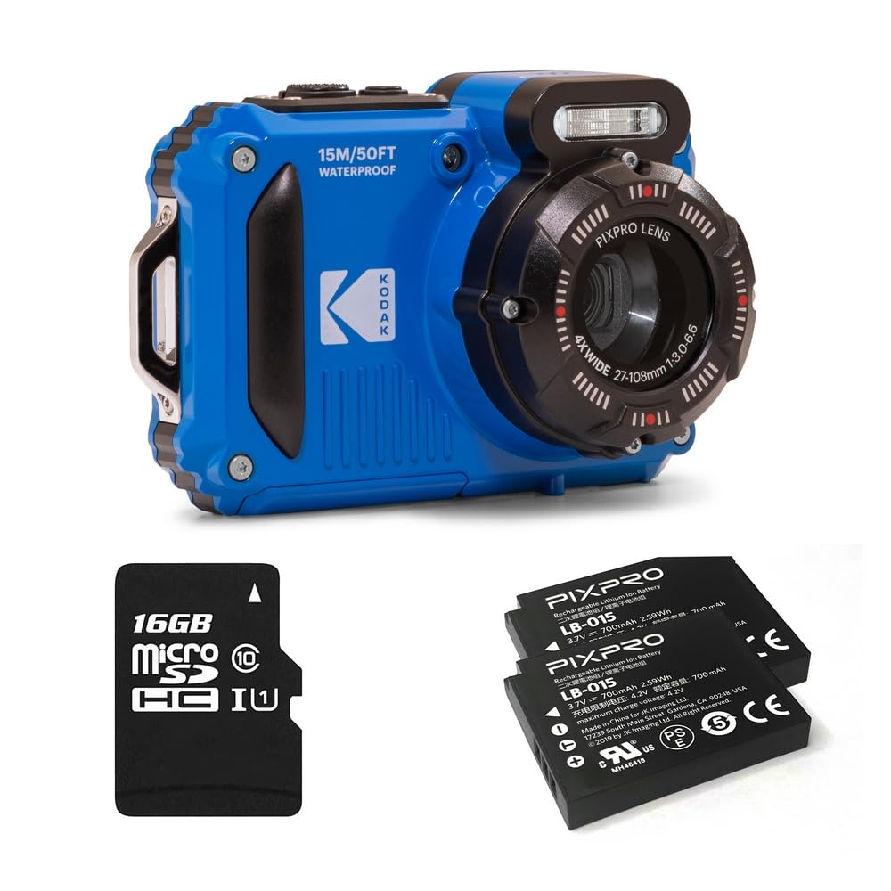 KODAK Pixpro WPZ2 Digitalkamera, kompakt, 16 Megapixel, wasserdicht und stossfest, Gelb