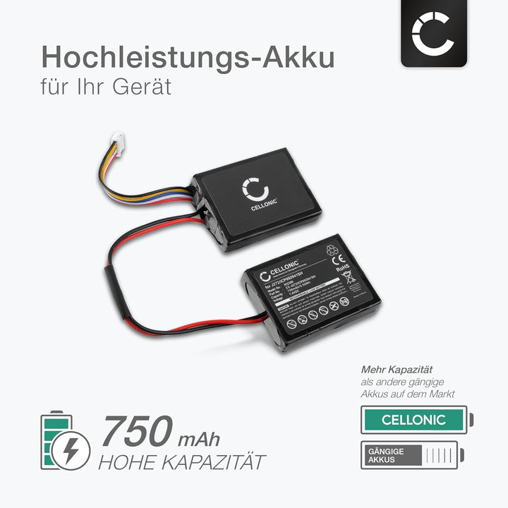 CELLONIC, Lautsprecherakku kompatibel mit Beats Pill 2, Pill 2.0, B0513 (750mAh, 7.4V) Ersatzakku Be