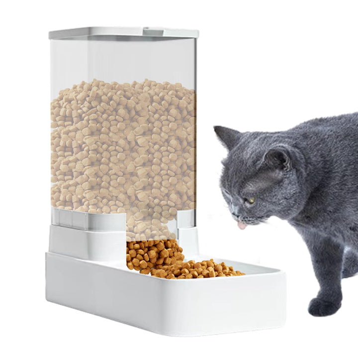 Automatischer Futterspender für Katzen, Trockenfutter, auslaufsicher, verstellbare Futterstation für
