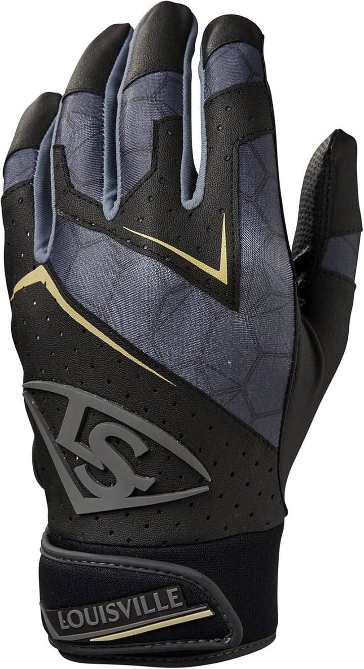 Louisville Slugger Adult Genuine 2.0 Batting Gloves Schwarz L, Schwarz L
