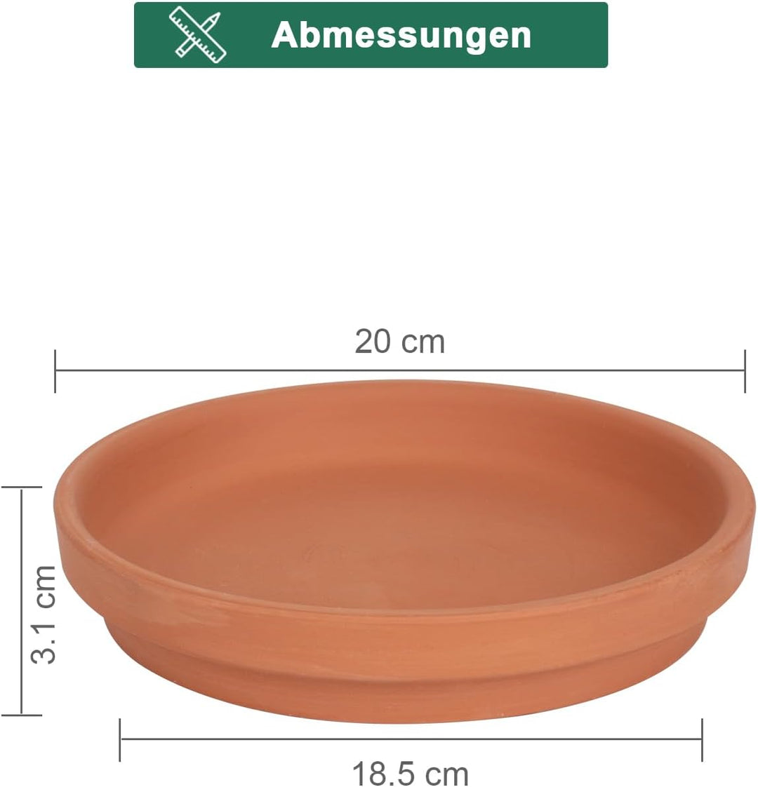20CM grosse Terrakotta Topf Pflanze Untertasse - 4 Stück grosse runde Pflanze Topf Untertassen, gros