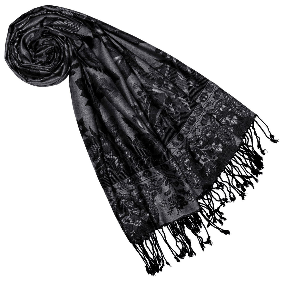 Lorenzo Cana Marken Pashmina Damenschal Naturfaser Floral Blumen Stola Schaltuch Tuch Stola 70 cm x