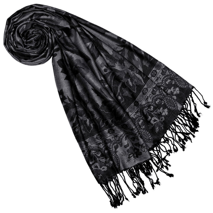 Lorenzo Cana Marken Pashmina Damenschal Naturfaser Floral Blumen Stola Schaltuch Tuch Stola 70 cm x
