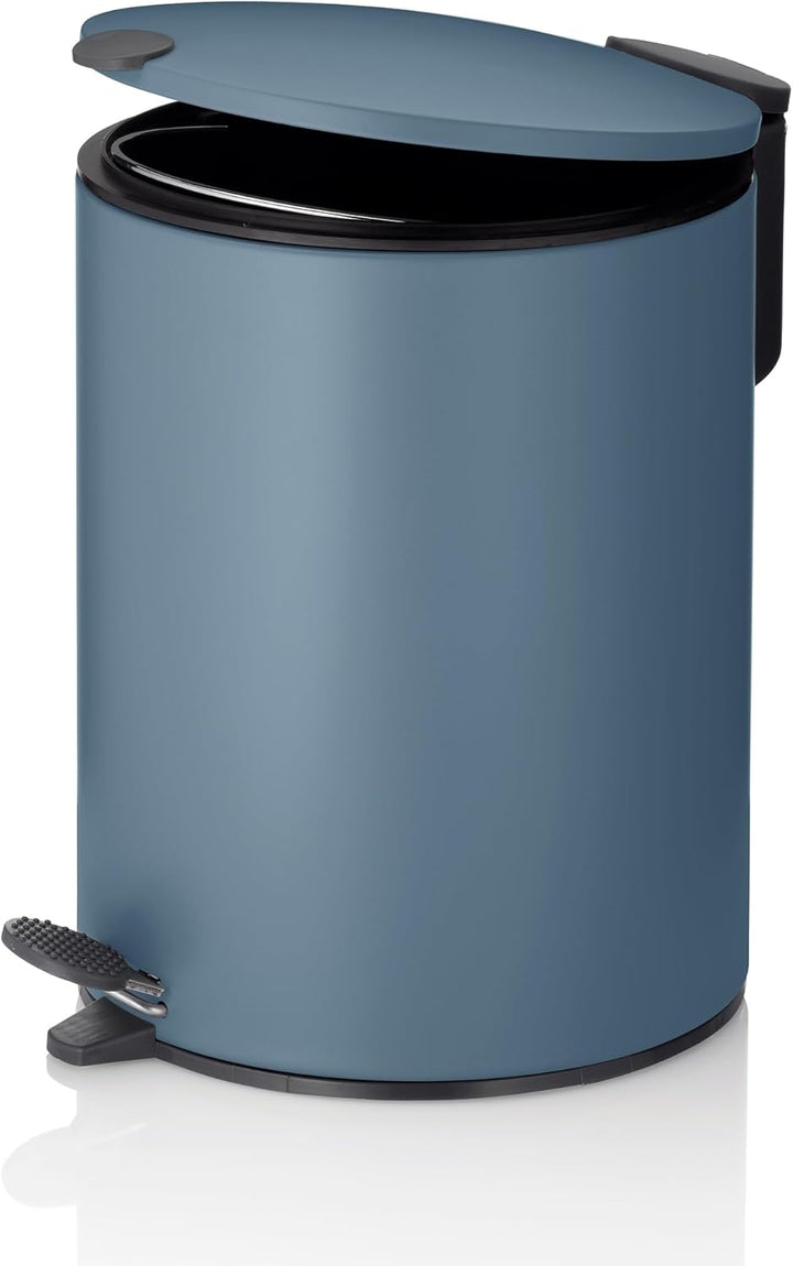 kela Kosmetikeimer 3l blau matt, Silent-Close-Deckel, Tretmülleimer Badezimmer MATS, Badmülleimer mi