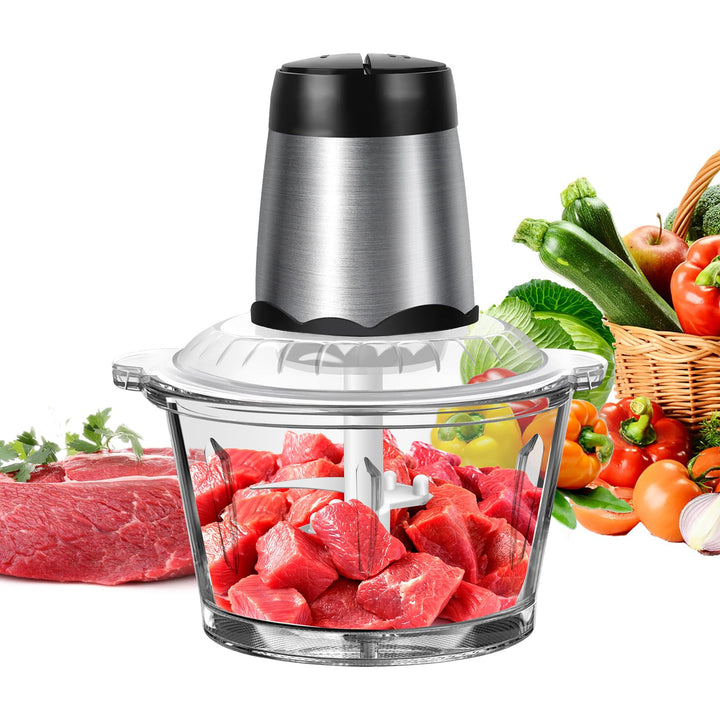 300W Multifunktions-Küchenmaschine – 2L Mini-Food-Processor für Gemüse, Knoblauch, Gewürze & Kräuter