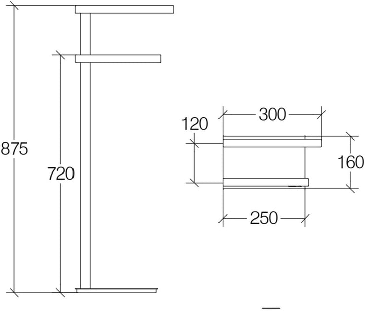 Lineabeta 5115.29 Deckenfluter Handtuchhalter Serie Ranpin