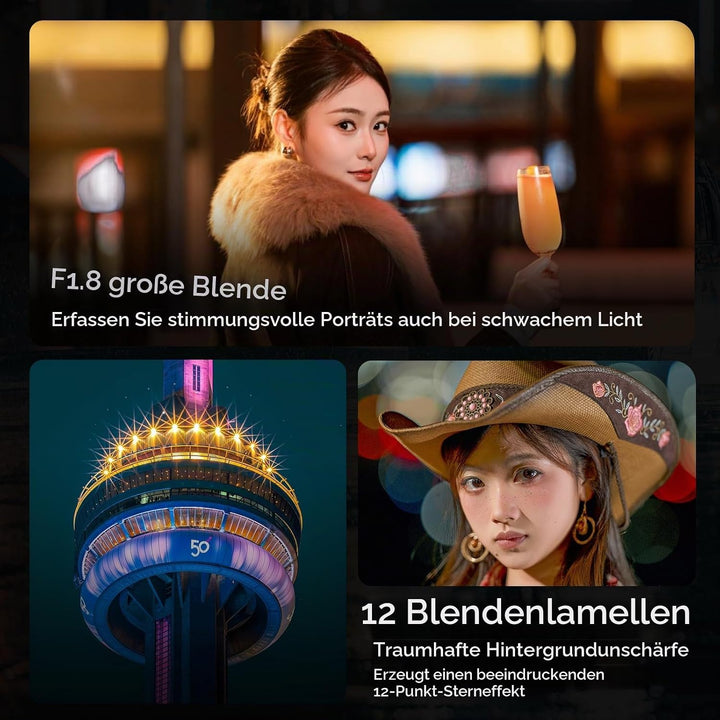 7artisans AF 135mm F1,8 Teleobjektiv für Nikon Z-Mount, Vollformat mit Autofokus, AF/MF, Festbrennwe