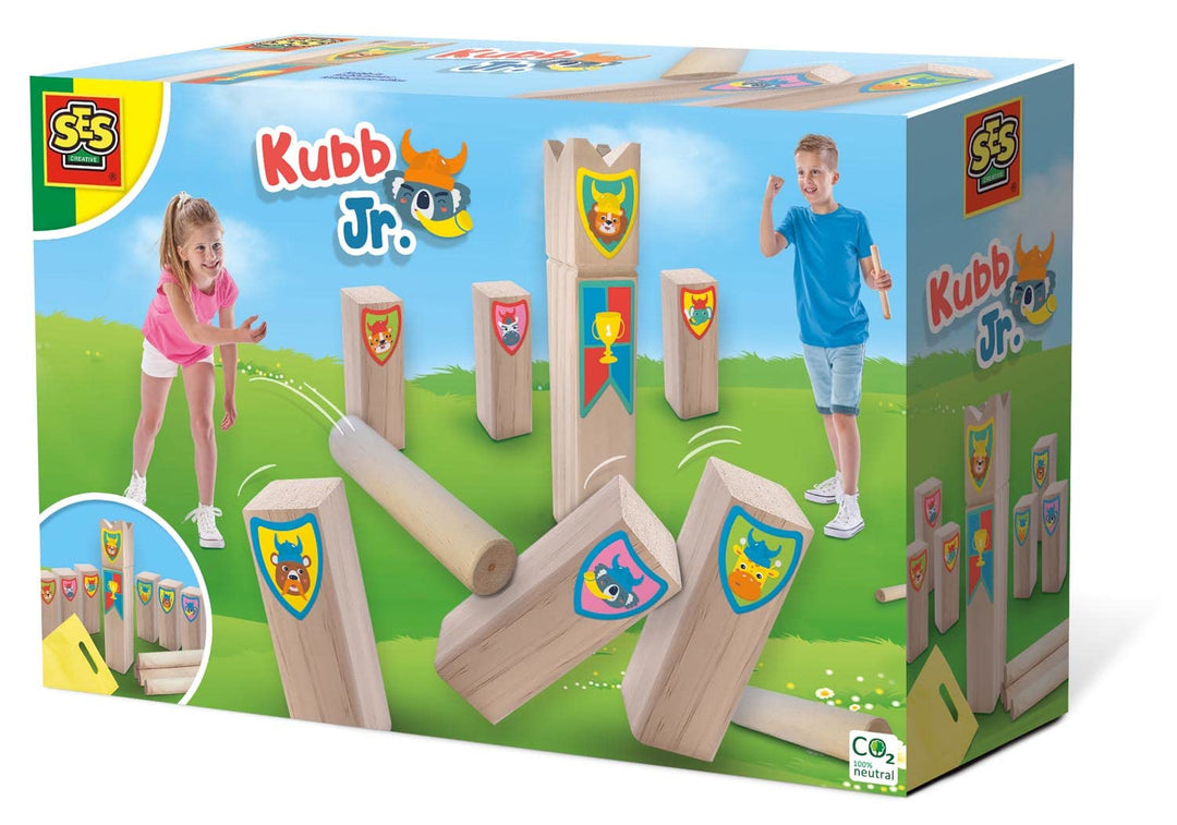 SES Creative Kubb Junior, Diverse Farben, Large, Kubb Junior