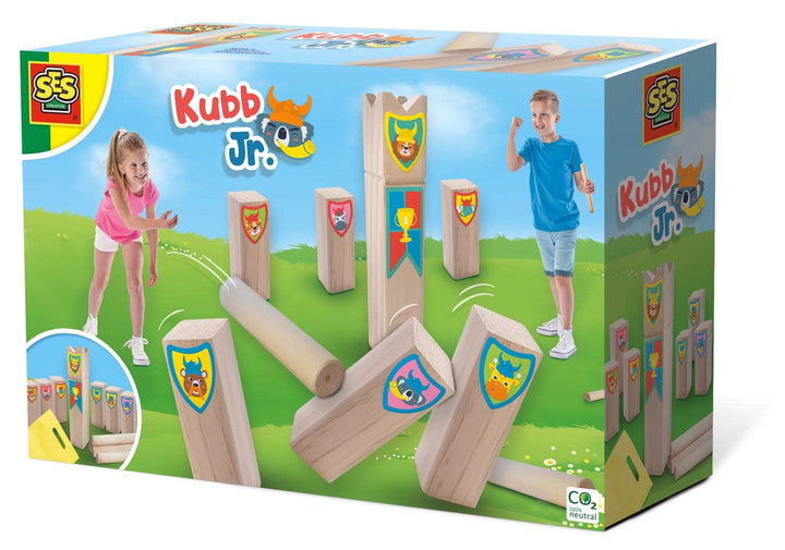 SES Creative Kubb Junior, Diverse Farben, Large, Kubb Junior