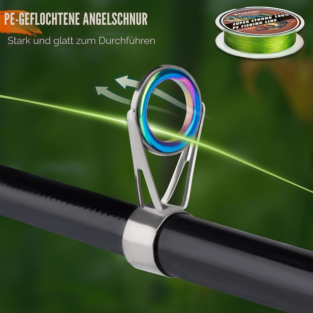 THKFISH Angelrute und Rolle Combo mit Rucksack, Teleskop-Angelrute Spinnrolle Kit mit Angelködern, Z