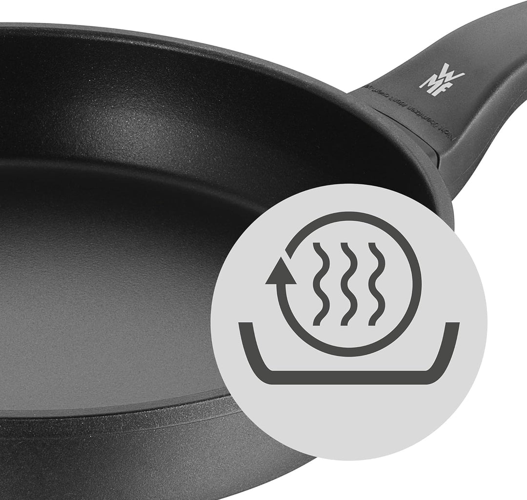 WMF Permadur Premium Schmorpfanne 28cm Induktion, mit Gegengriff, hoher Rand, Aluminium beschichtet,