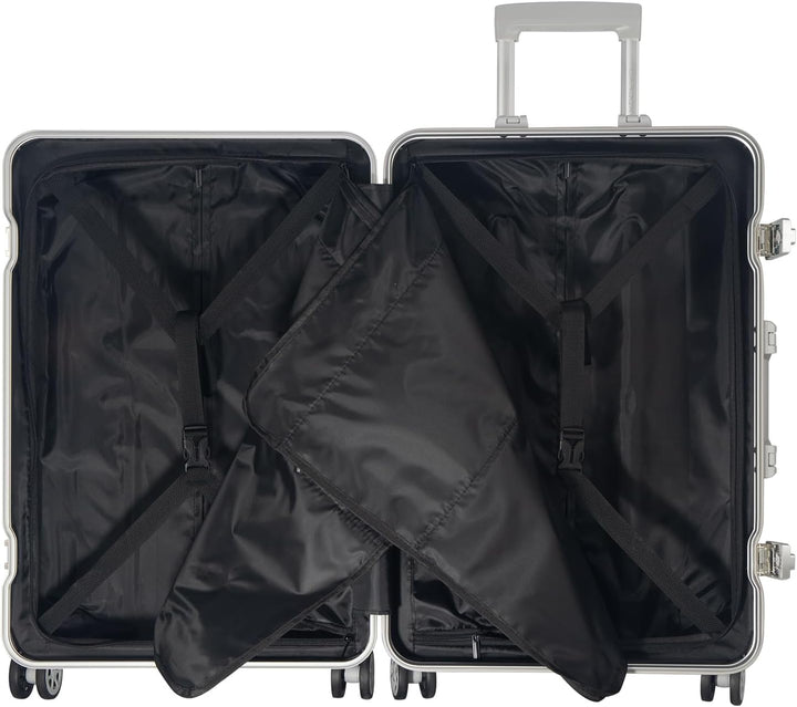 FusionShell mit Aluminiumrahmen Hartschalen-Kofferset 3-teilig, 57 68 77 cm (43L 65L 110L), Rahmenve
