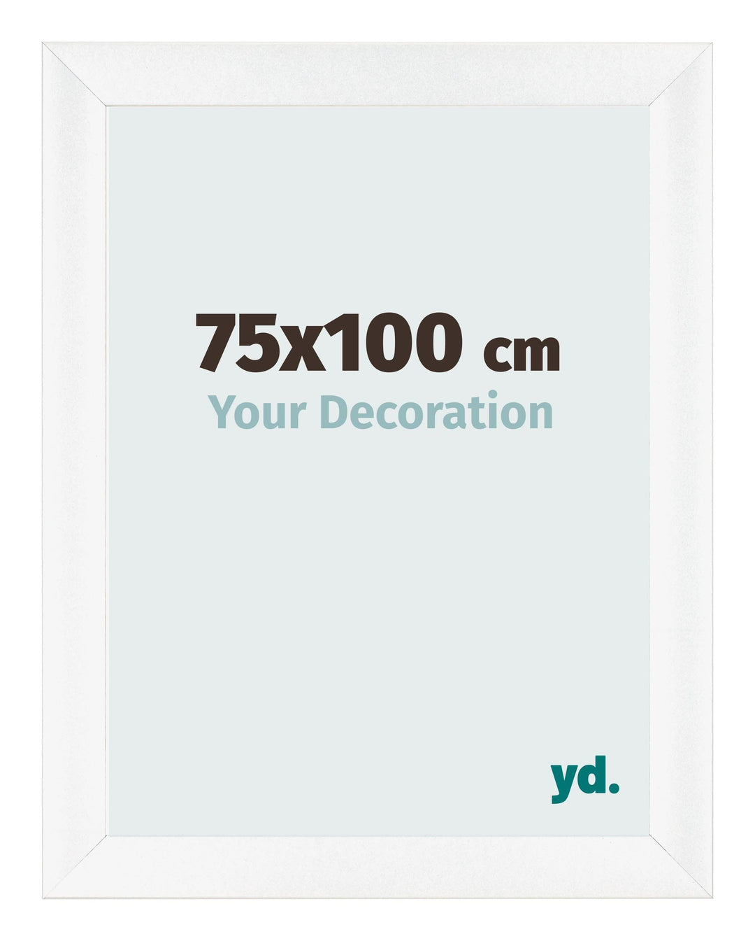 yd. Your Decoration - Bilderrahmen 75x100 cm - Weiss Matt - Bilderrahmen aus MDF mit Acrylglas - Ant