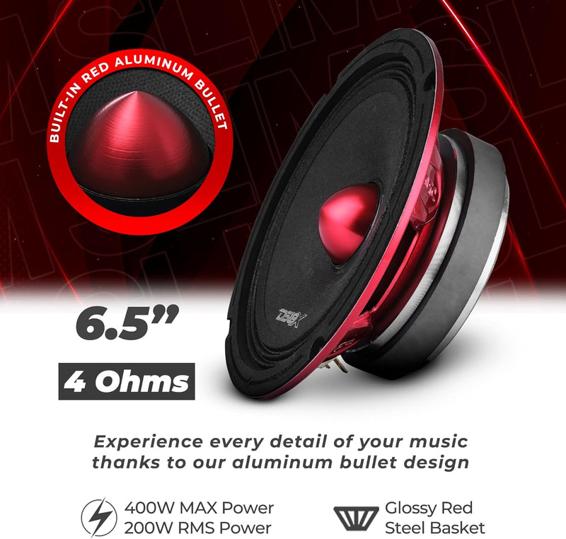 PRO 6” Midrange Loudspeaker With Bullet 500 Watts 4-ohm Schlank 4 Ohm 16,5 cm, Schlank 4 Ohm 16,5 cm