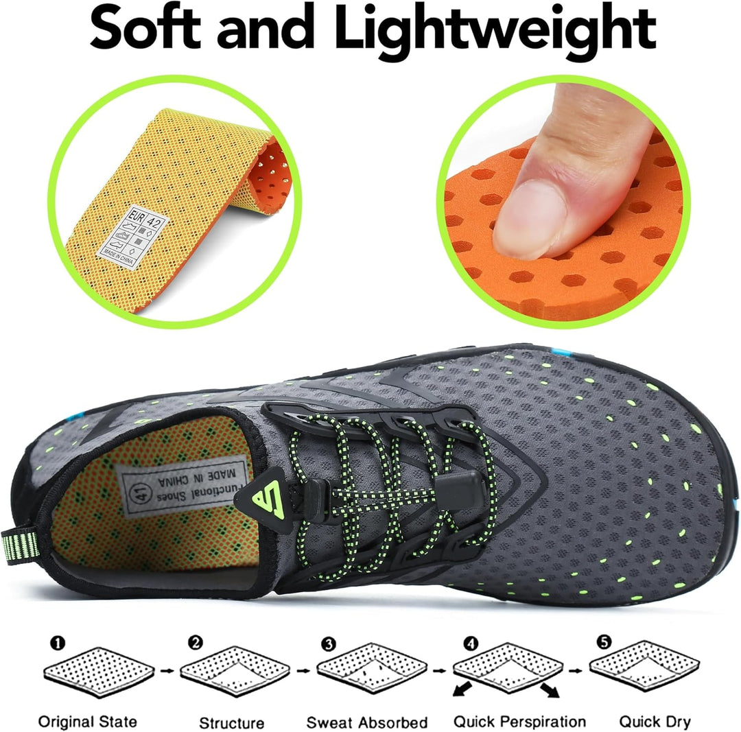 SAGUARO Badeschuhe Strandschuhe Aquaschuhe Wasserschuhe Surfschuhe Schwimmschuhe für Damen Herren Ki