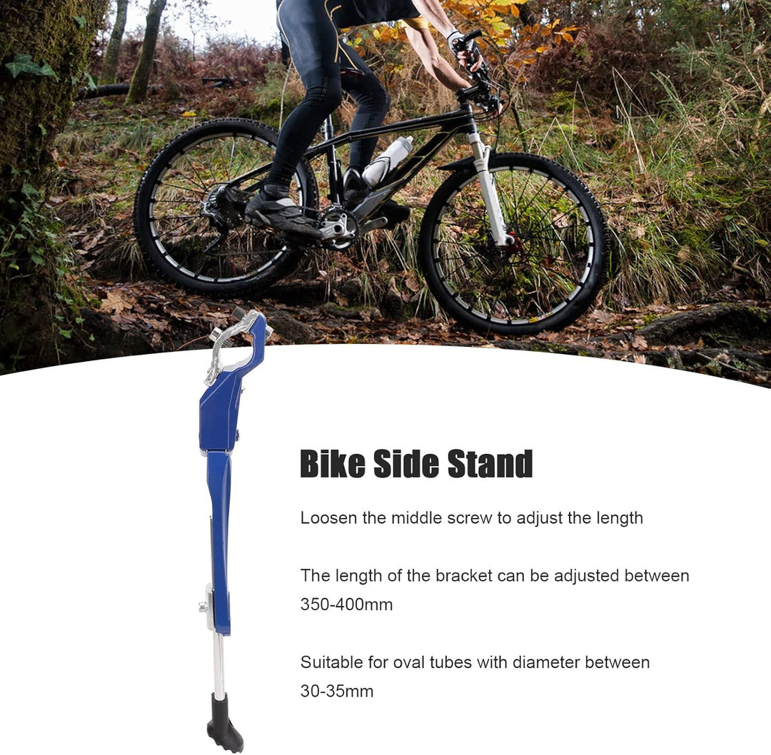 AUNMAS Fahrrad-Seitenständer, 35cm/13.8in Einstellbare Länge unten Aluminiumlegierung Fahrradständer