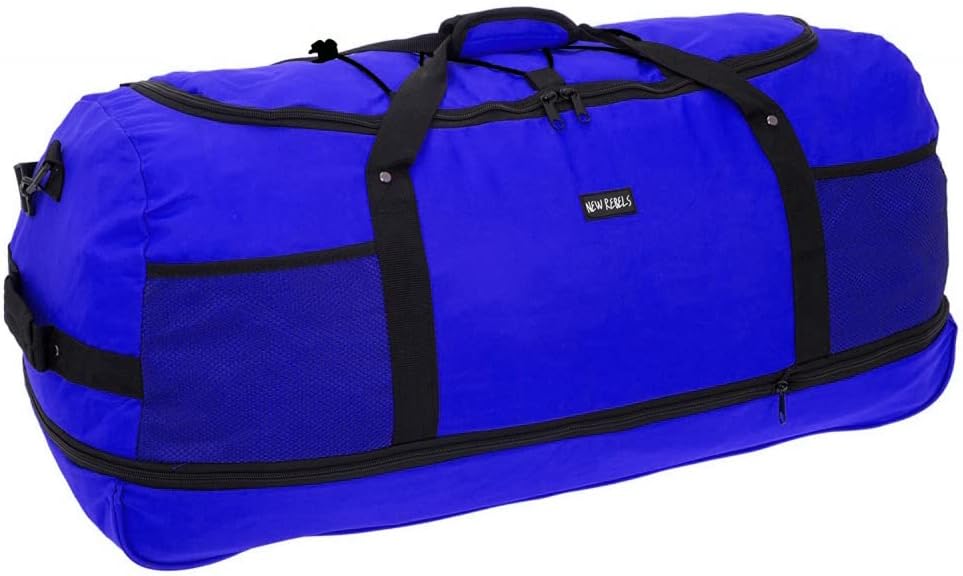 New Rebels Airmont Newark 130L Rollbarer Trolley Weekend Bag Blau, Blau