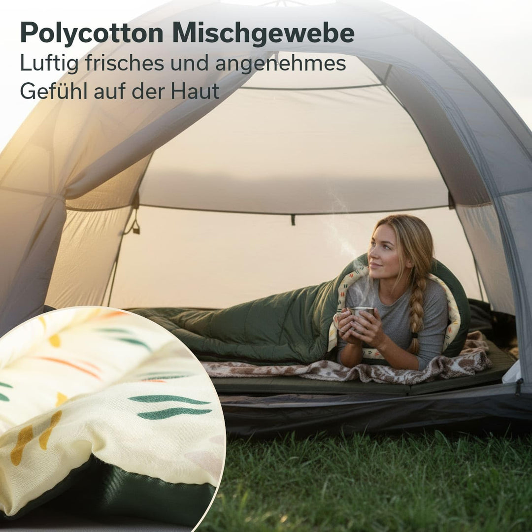 Skandika Schlafsack Vegas | XXL Mumienschlafsack mit/ohne Polycotton Innenfutter, für Erwachsene, ko