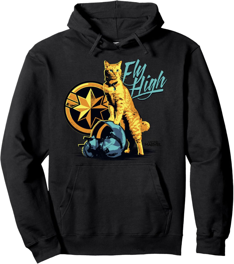 Marvel Captain Marvel Symbol Goose Fly High Pullover Hoodie