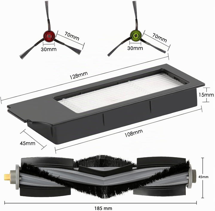 (10 Stück) X1 OMNI Ersatzteile für ECOVACS DEEBOT DEEBOT X1 OMNI, X1 PRO OMNI, X1 OMNI, T10 OMNI Rob