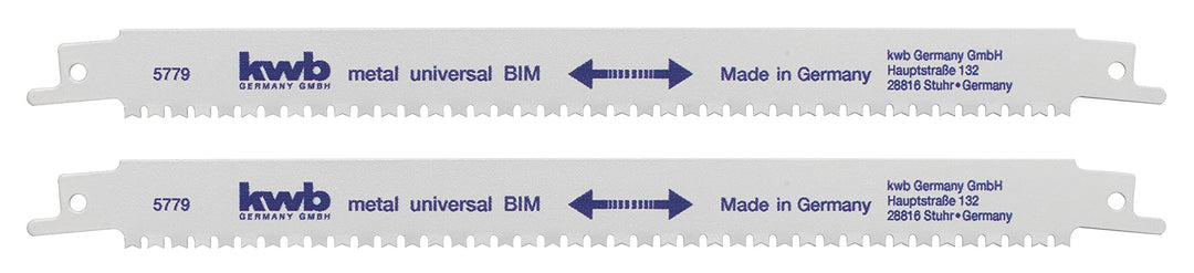 kwb Säbelsägeblätter mit Doppelschaft für die Metallbearbeitung, patentierte M-Verzahnung, präzision