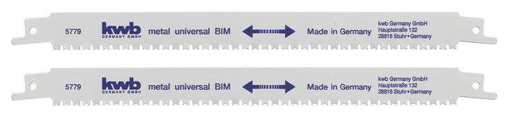 kwb Säbelsägeblätter mit Doppelschaft für die Metallbearbeitung, patentierte M-Verzahnung, präzision