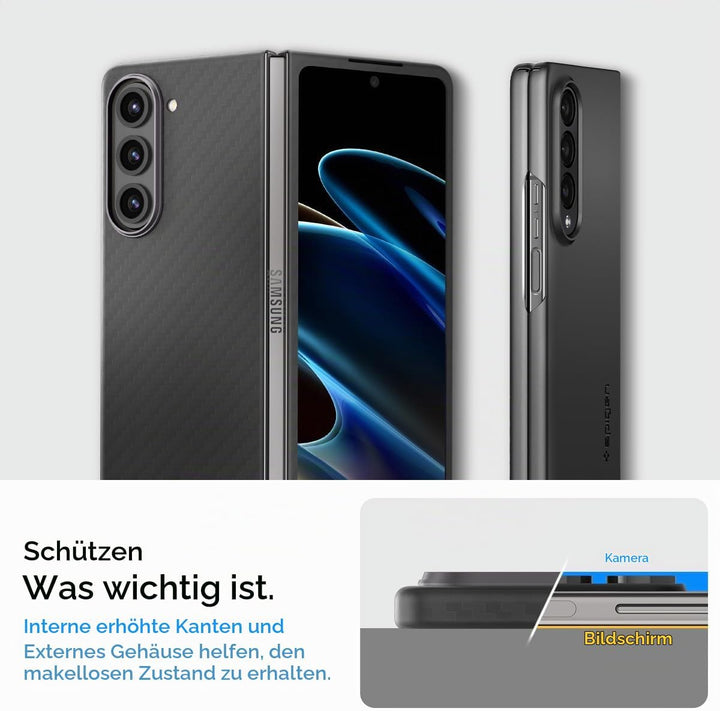 Spigen Air Skin Pro Hülle Kompatibel mit Samsung Galaxy Z Fold 5 -Schwarz
