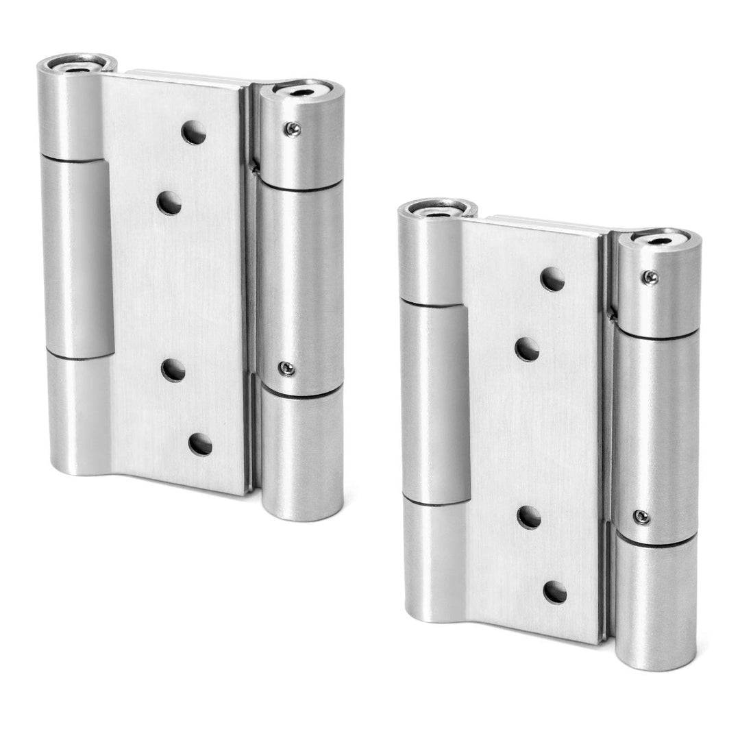 QWORK® Pendeltürband Türscharnier, 304 Edelstahl Scharniere für Pendeltür und Schwingtür für Cafe, S