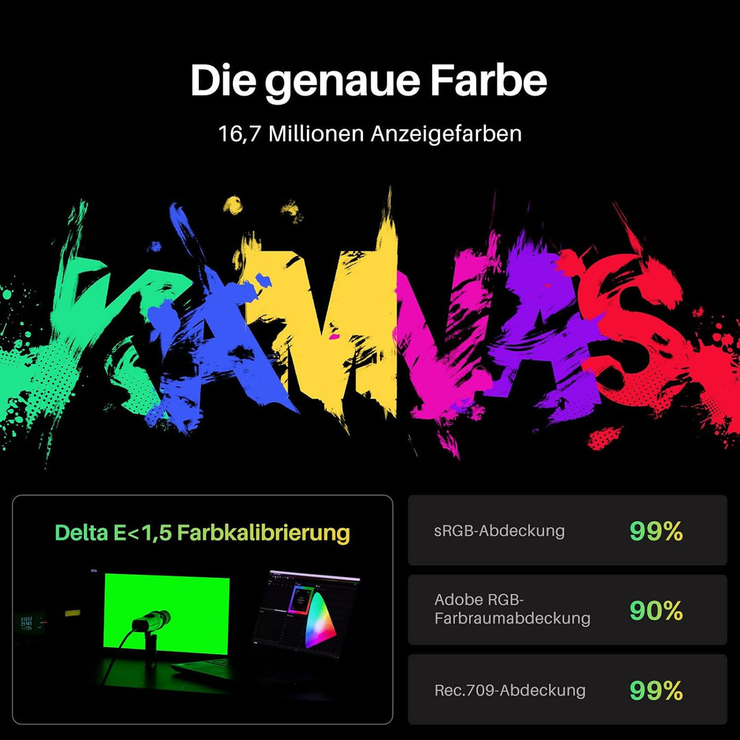 HUION Kamvas 16 Gen 3 2,5K QHD Grafiktablett mit Display, 15,8 Zoll Zeichentablett mit Entspiegeltem
