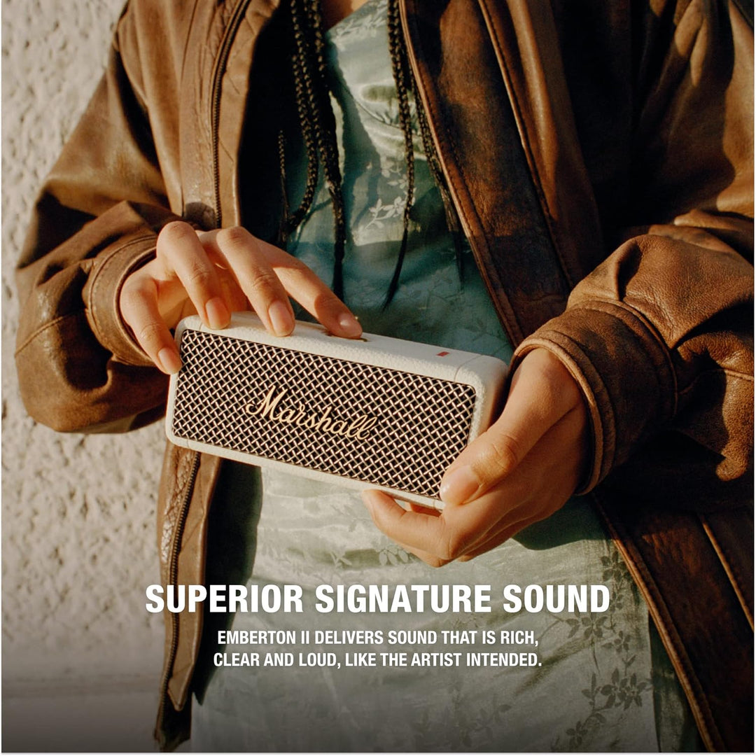 Marshall Emberton II Portable Bluetooth Speaker - Cream Cream Emberton II, Cream Emberton II
