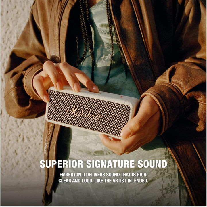 Marshall Emberton II Portable Bluetooth Speaker - Cream Cream Emberton II, Cream Emberton II