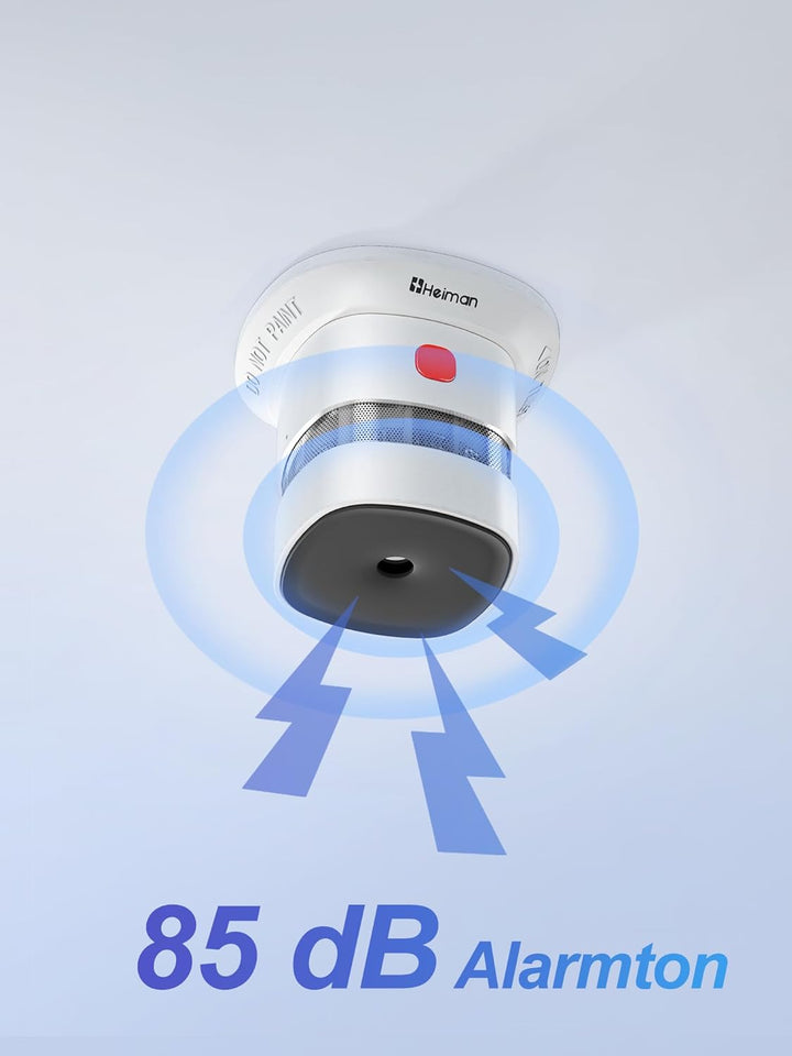 HEIMAN Rauchmelder Mini Feuermelder mit 10 Jahren Batterielaufzeit TÜV und EN14604 Zertifizierter Ra