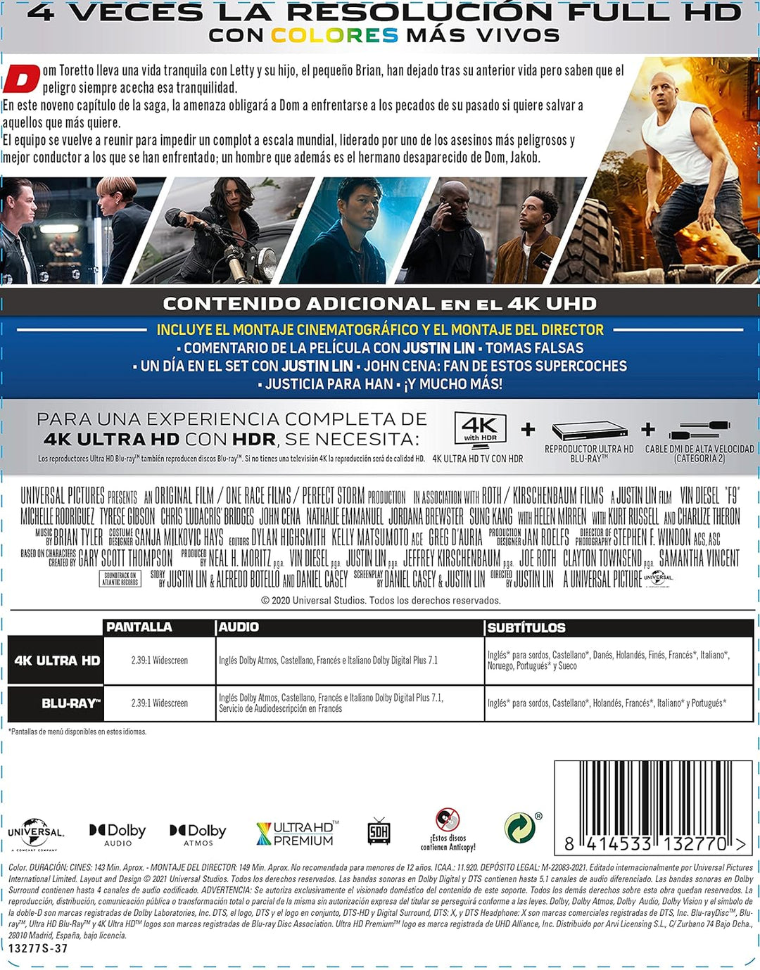 Fast & Furious 9 Edición Limitada (4K UHD + BD) - BD