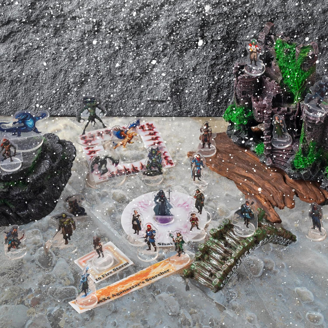 DND Miniatures Bulk Arctic Dungeons and Dragons Starter Set 2D Figures D&D 5E Terrain Minis Kit Path