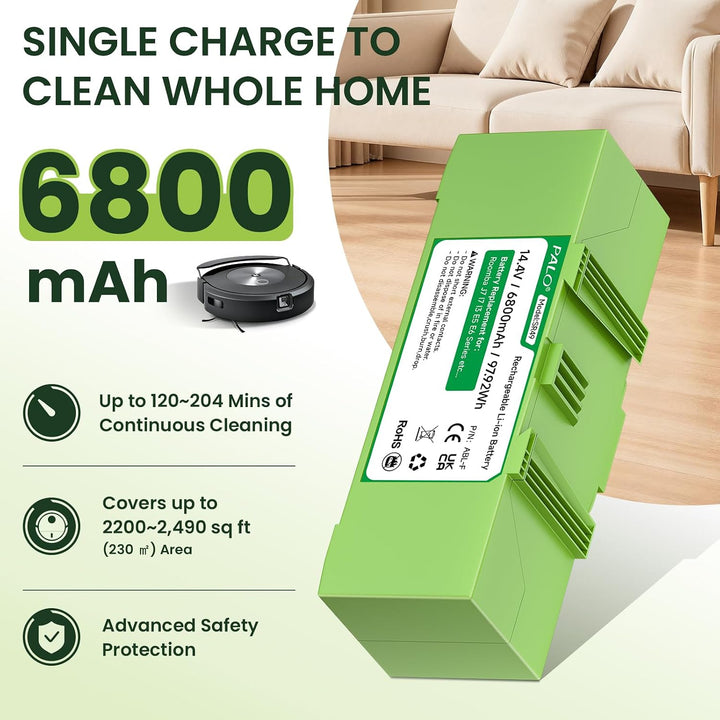 6800mAh Akku ABL-D1 ABL-D2 ABL-F Für iRobot Roomba J7 J7+ J7 Plus, J9 J9+, J8 J8+ J6 J6+, J5 J5+, I8