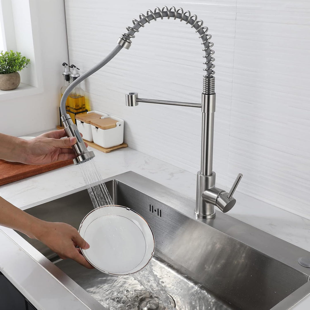 Wasserhahn Küche - Küchenarmatur mit Brause Ausziehbar 360° Schwenkbar Spültischarmatur Küche Mischb