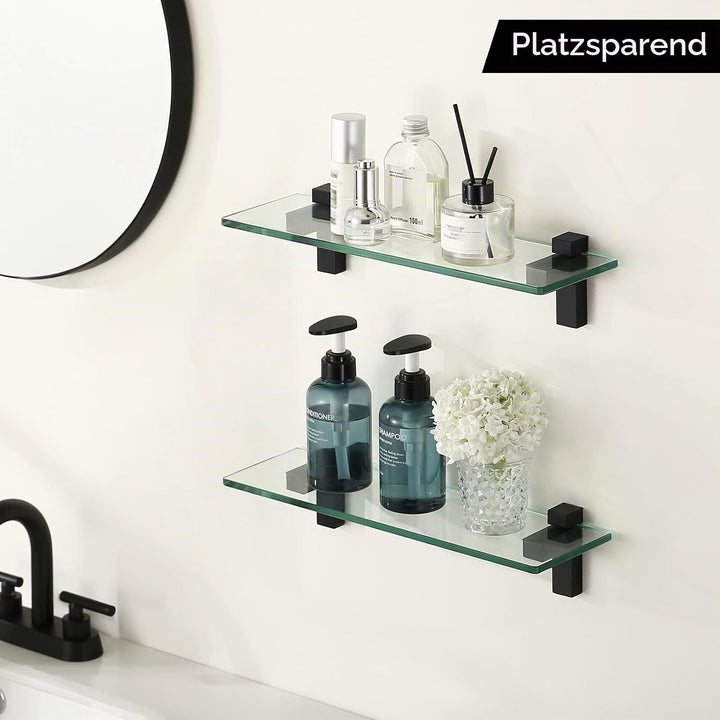 KES Duschablage Glas Glasregal Duschregal Bad Glasablage 8mm Dusche Glas Ablage Badezimmer Wandregal
