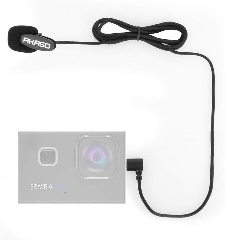 AKASO Externes Mikrofon Brave 7/Brave 8/Brave 6 Plus Nur Action Cam (Typ-C)