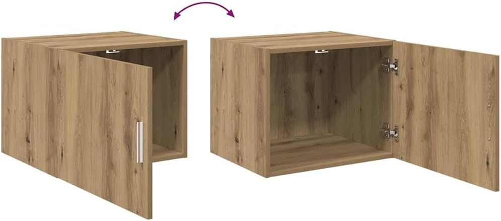 vidaXL Wandschrank Artisan-Eiche 50 x 42,5 x 40 cm Holzwerkstoff, Moderner Wohnzimmerschrank, rechte