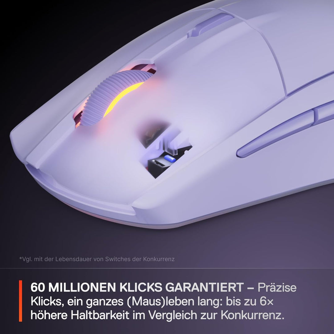 SteelSeries Rival 3 Wireless Gen 2 Gaming-Maus – 2,4GHz und Bluetooth – 18.000DPI TrueMove Air-Optik