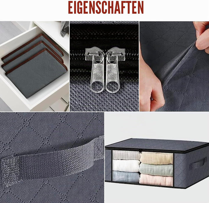 edihome, Aufbewahrungstasche, (2 Stück), Kleideraufbewahrung, Kleiderschrank organizar, Unterbett Au