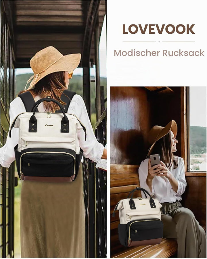 LOVEVOOK Rucksack Damen Klein, Rucksackhandtaschen Elegant, Wasserdicht Cityrucksack Rucksacktache 2