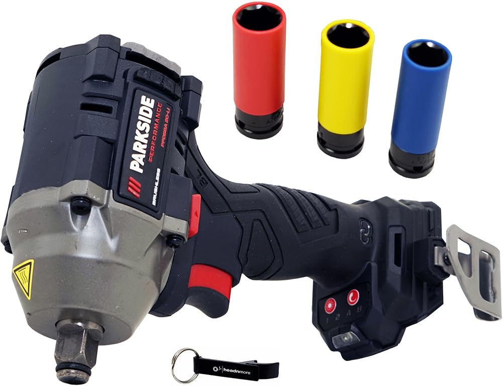 HEADNMORE® Bundle - PARKSIDE PERFORMANCE® 20V Akku ½ Schlagschrauber 600Nm 1,26kg PPDSSA 20 +Schlüss