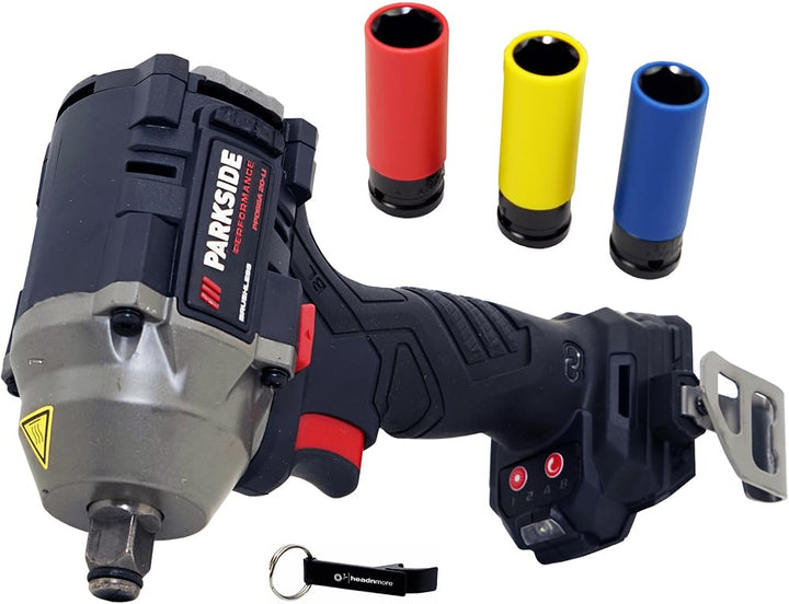 HEADNMORE® Bundle - PARKSIDE PERFORMANCE® 20V Akku ½ Schlagschrauber 600Nm 1,26kg PPDSSA 20 +Schlüss