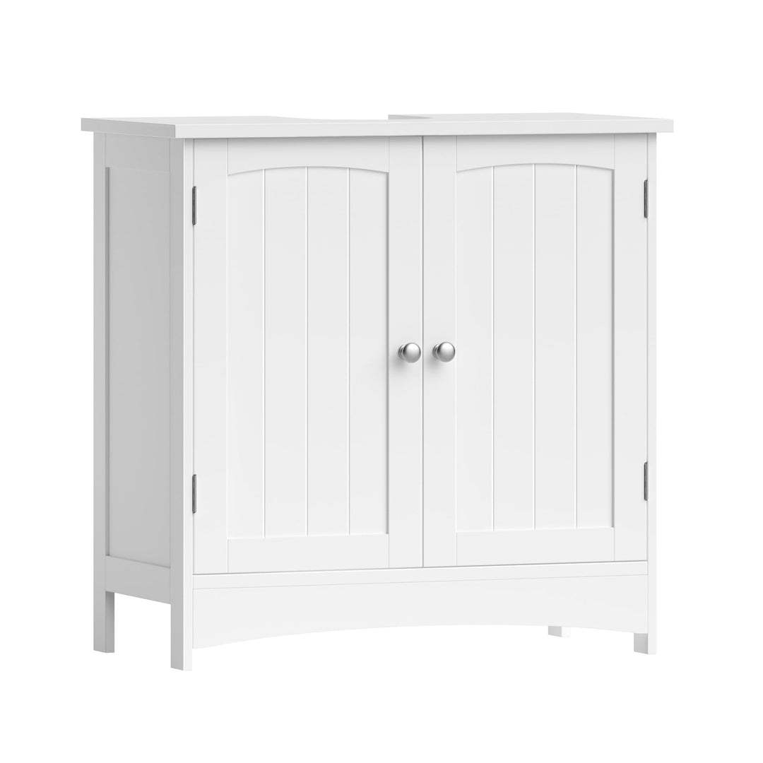 VASAGLE Waschbeckenunterschrank, Unterschrank, Waschtischunterschrank, Badezimmerschrank mit 2 Türen