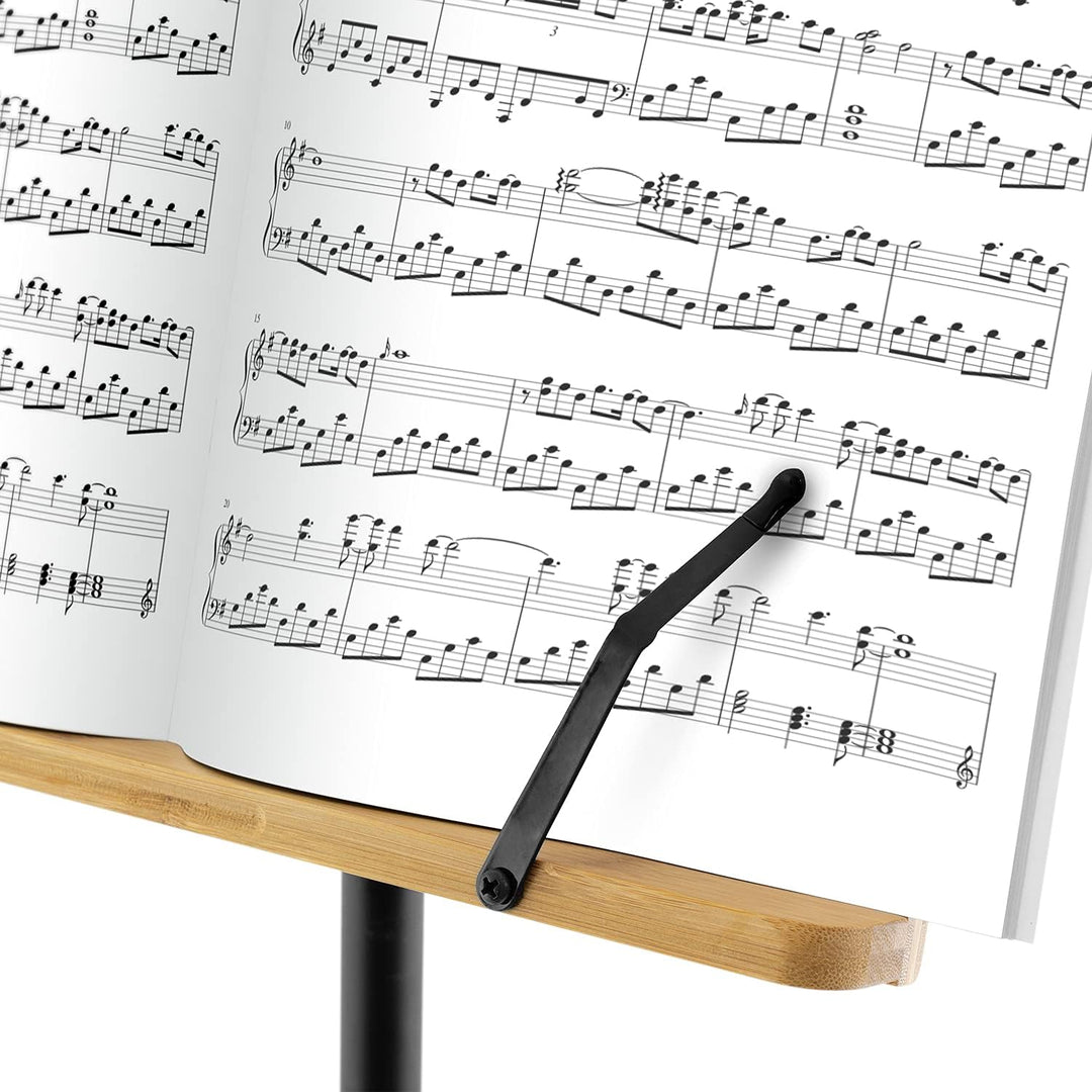 Theodore T-OMS-02 Notenständer – Orchesterpult aus Bambus, mit Stativfuss Bambus Schreibtisch Single