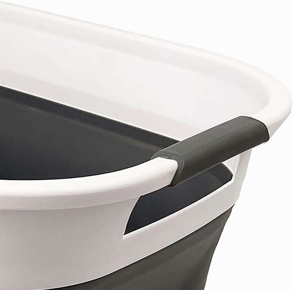 SAMMART Zusammenklappbarer Wäschekorb aus Kunststoff, 40 l, faltbarer Pop-Up-Aufbewahrungsbehälter/O